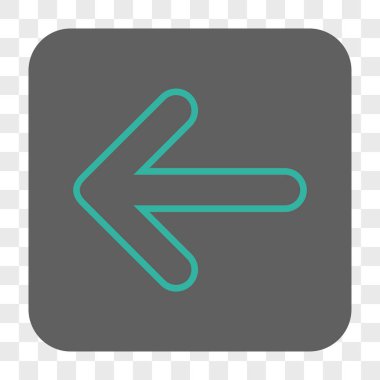 Yuvarlak ok sol yuvarlak kare düğme