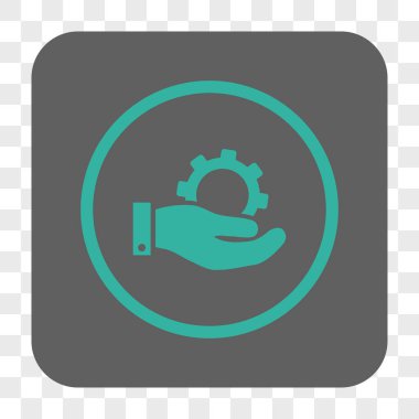 Hizmet yuvarlak kare düğme