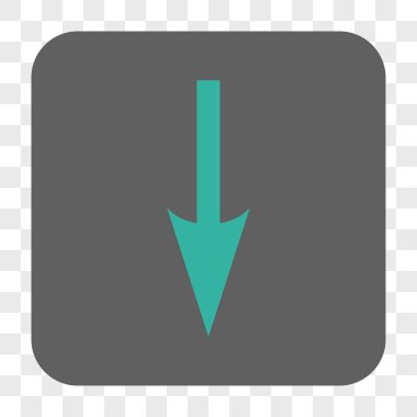 Yuvarlatılmış Kare düğme aşağı ok keskin