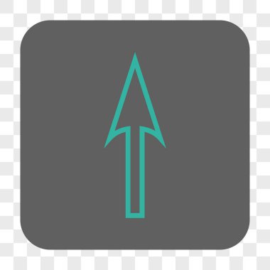 Yuvarlatılmış Kare düğmesini yukarı ok keskin