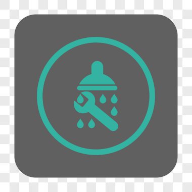 Duş sıhhi tesisat yuvarlak kare düğme