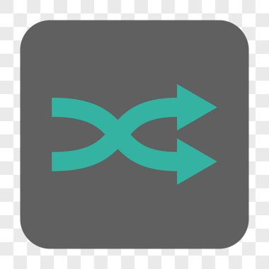 Shuffle oklar sağ yuvarlak kare düğme