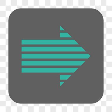 Şerit ok sağ yuvarlak kare düğme