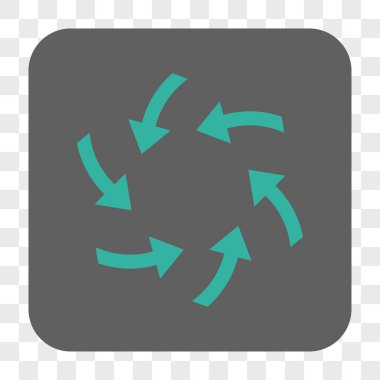 Girdap okları yuvarlak kare düğme