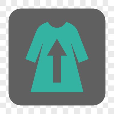 Kadın elbise kalkış yuvarlak kare düğme