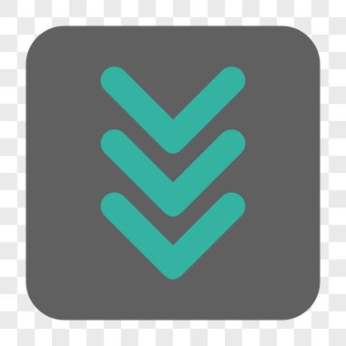 Yuvarlatılmış Kare düğme aşağı çift ok ucu