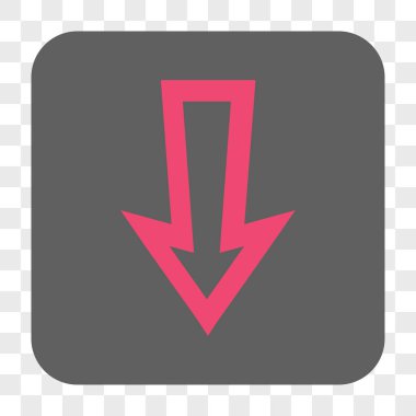 Yuvarlatılmış Kare düğme aşağı ok