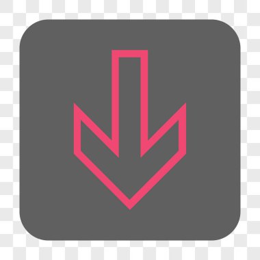 Yuvarlatılmış Kare düğme aşağı ok