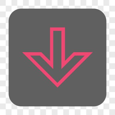 Yuvarlatılmış Kare düğme aşağı ok