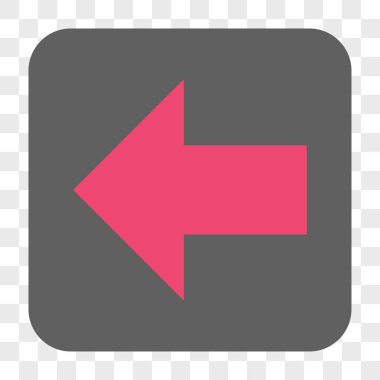 Ok sol yuvarlak kare düğme