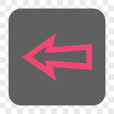 Ok sol yuvarlak kare düğme