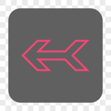 Ok sol yuvarlak kare düğme