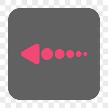 Ok sol yuvarlak kare düğme