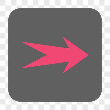 Ok sağ yuvarlak kare düğme