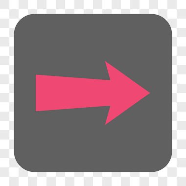 Ok sağ yuvarlak kare düğme