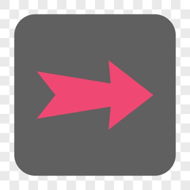 Ok sağ yuvarlak kare düğme