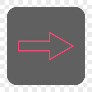 Ok sağ yuvarlak kare düğme