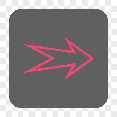 Ok sağ yuvarlak kare düğme