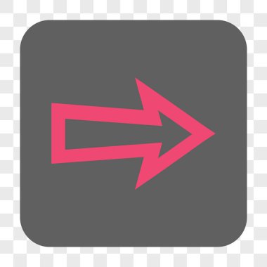 Ok sağ yuvarlak kare düğme