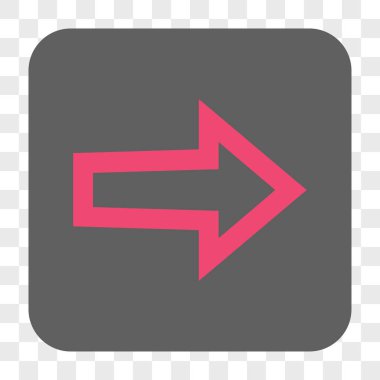 Ok sağ yuvarlak kare düğme