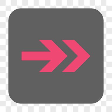 Ok sağ yuvarlak kare düğme