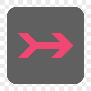 Ok sağ yuvarlak kare düğme