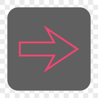 Ok sağ yuvarlak kare düğme