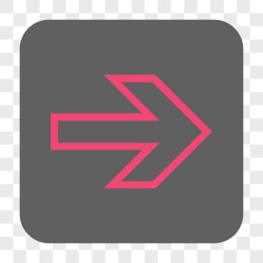 Ok sağ yuvarlak kare düğme