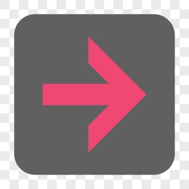 Ok sağ yuvarlak kare düğme