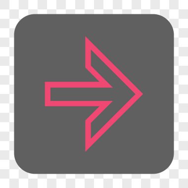 Ok sağ yuvarlak kare düğme