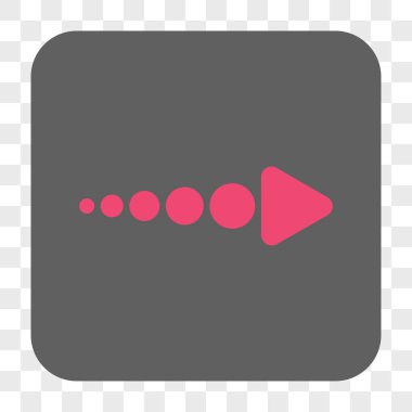 Ok sağ yuvarlak kare düğme