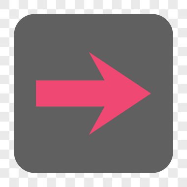 Ok sağ yuvarlak kare düğme