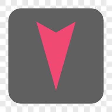 Ok ucu yuvarlatılmış kare düğmesini basılı