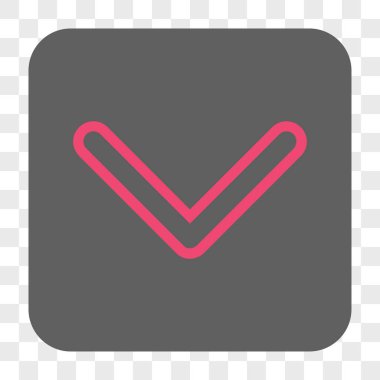 Ok ucu yuvarlatılmış kare düğmesini basılı