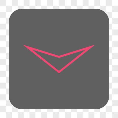 Ok ucu yuvarlatılmış kare düğmesini basılı