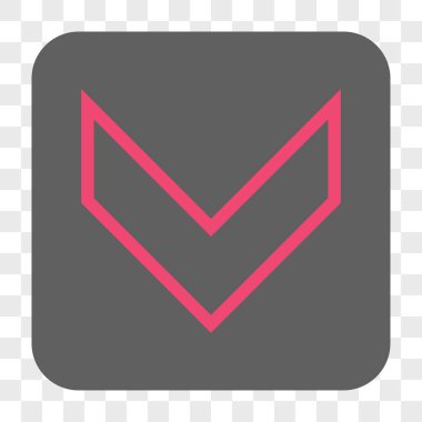 Ok ucu yuvarlatılmış kare düğmesini basılı