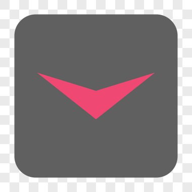 Ok ucu yuvarlatılmış kare düğmesini basılı