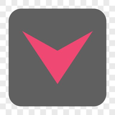 Ok ucu yuvarlatılmış kare düğmesini basılı