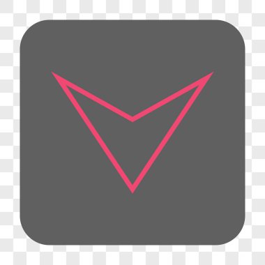 Ok ucu yuvarlatılmış kare düğmesini basılı