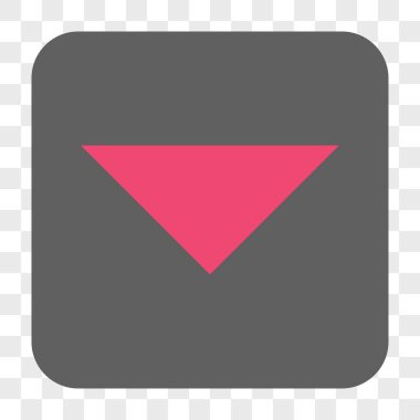 Ok ucu yuvarlatılmış kare düğmesini basılı