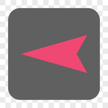 Ok ucu sol yuvarlak kare düğme