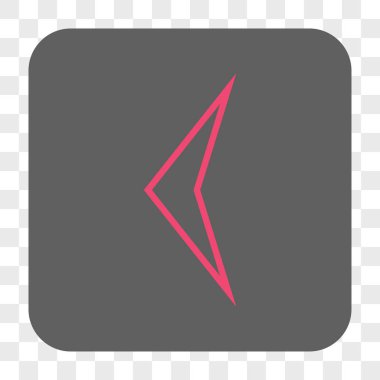 Ok ucu sol yuvarlak kare düğme