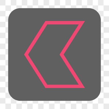 Ok ucu sol yuvarlak kare düğme