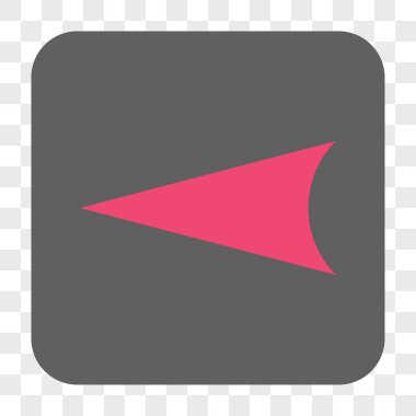 Ok ucu sol yuvarlak kare düğme