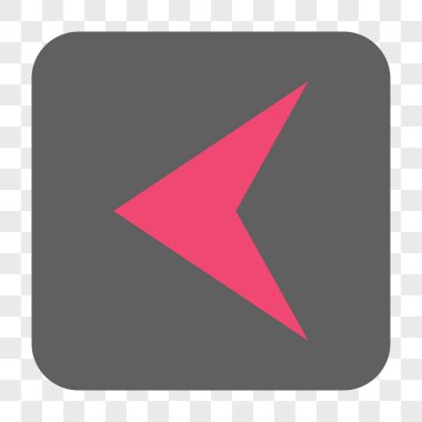 Ok ucu sol yuvarlak kare düğme