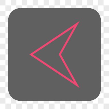 Ok ucu sol yuvarlak kare düğme