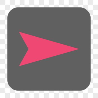 Ok ucu sağ yuvarlak kare düğme