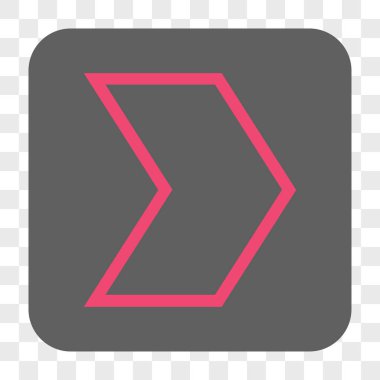 Ok ucu sağ yuvarlak kare düğme