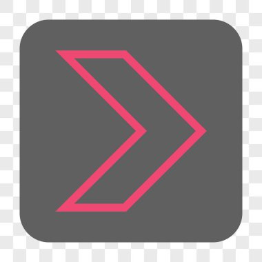 Ok ucu sağ yuvarlak kare düğme