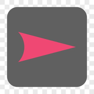 Ok ucu sağ yuvarlak kare düğme